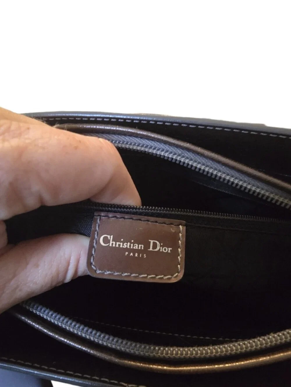 Christian Dior Vintage Patent Leather Malice Hand/Crossbody Bag  w/ Dustbag